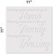 Home, Family, Blessing Embossing 12 x 12 Stencil | FS089 by Designer Stencils | Word & Phrase Stencils | Reusable Stencils for Painting on Wood, Wall, Tile, Canvas, Paper, Fabric, Furniture, Floor | Reusable Stencil for Home Makeover